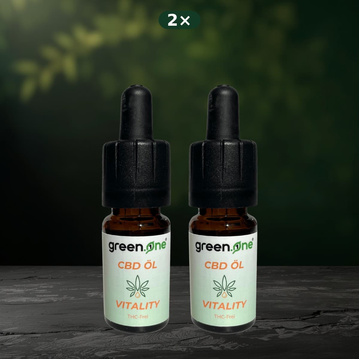 2× Vitality — dos frascos, repuestos con calma