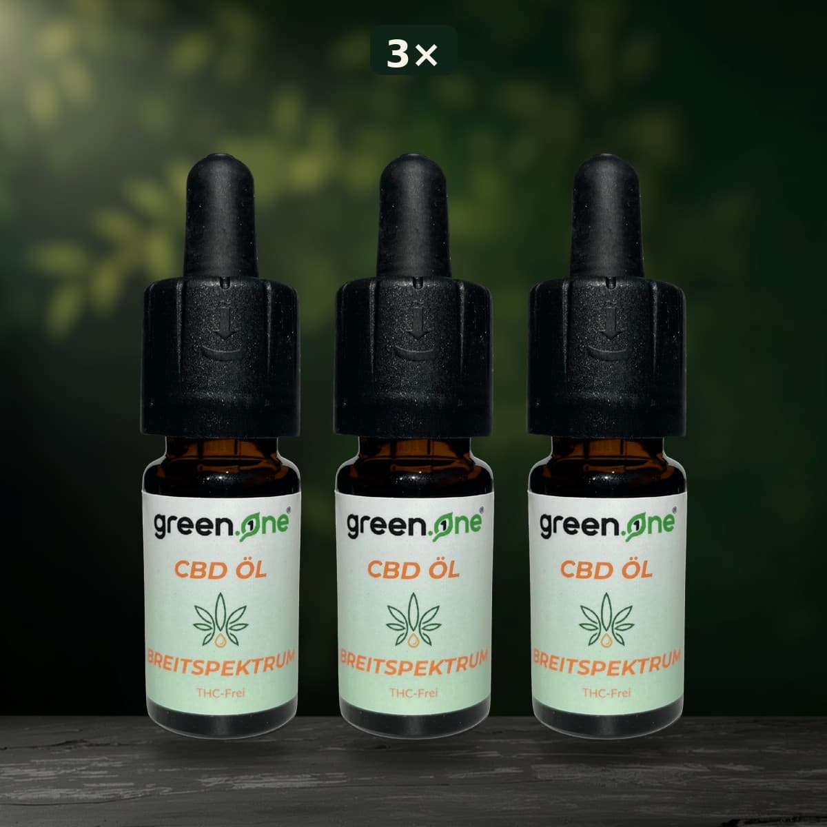3× Broad-Spectrum — three bottles, quietly restocked