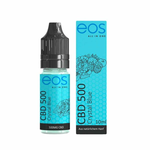 crystal 500 eos blue flasche cbd verpackung eliquid