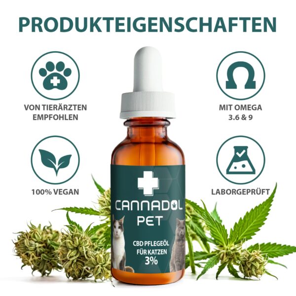 Cannadol CBD Oil Pet Cat 3% - Image 6